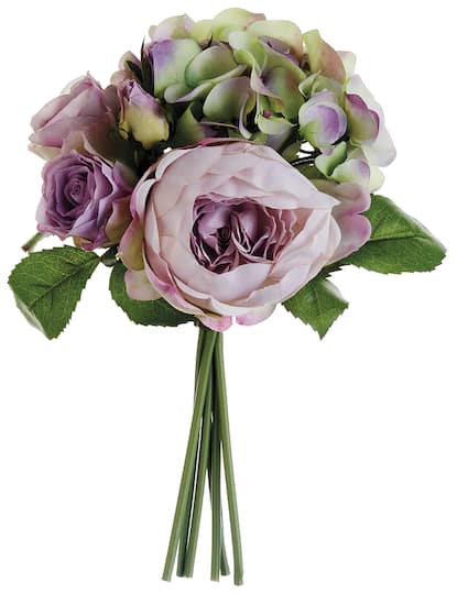 12 Pack: Lavender & Green Hydrangea, Rose & Peony Bouquet